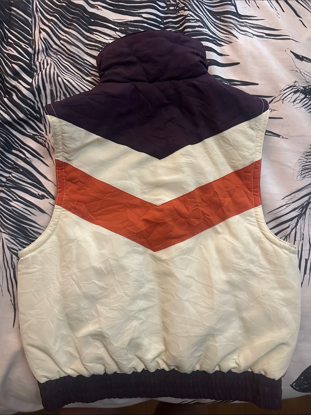 🌼 Anna Sui 20th Anniversary Collection Retro Colorblock Quilted Puffer Vest - Picture 4 of 5